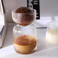 Verre à café en verre Saturn Hourglass, gobelet transparent pour latte, verre à boire pour café glacé, lait, jus, pour la maison, le café, le restaurant