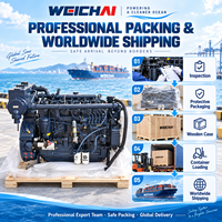Ensemble moteur diesel marin Weichai WP6C250-25 228HP, refroidi par eau, 6 cylindres, pour bateau de pêche, bateau de patrouille, navire de travail