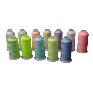 150D 100% polyester photoluminescent glow in the dark thread for embroidery