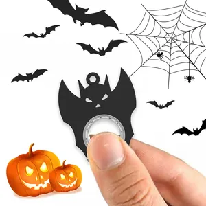 Halloween mainan Fidget Spinner kreatif kelelawar Iblis hantu gantungan kunci Tangan Spinner Anti kecemasan mainan mengurangi stres pembuka botol anak-anak