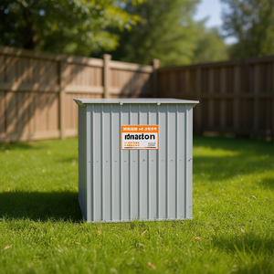 Cuccia per Cani in Acciaio Zincato Grigio Chiaro 84.3 X 421.3 X 71.3 Pollici D0100H74RST Impermeabile per Esterni per Razze Grandi - Product Image 2