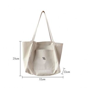 Bolsa de Compras de Lona para Estudiantes, Ecológica, Duradera, de Gran Capacidad, con Logotipo Personalizado, para Llevar en la Mano o al Hombro - Product Image 3
