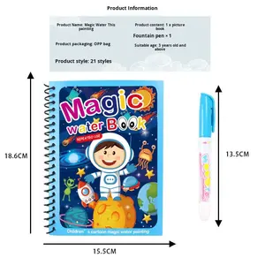 สมุด<span class=keywords><strong>วาด</strong></span>ภาพระบายสีน้ำวิเศษสำหรับเด็ก อายุ 4-6 ปี ใช้ในโรงเรียนอนุบาล ลบได้ ใช้ซ้ำได้ - Product Image 3