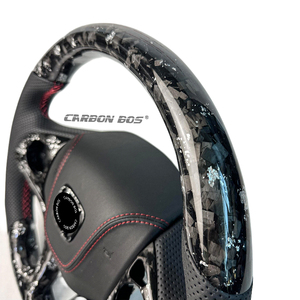 Volante Deportivo de Fibra de Carbono Forjado en Oferta, Empuñadura de Cuero Perforado para <span class=keywords><strong>Honda</strong></span> Fit de Tercera Generación y HRV - Product Image 6