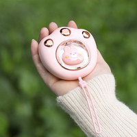 Mini chauffe-mains portable en forme de patte de chat mignon, chauffe rapidement par USB, 2400 mAh, batterie externe de voyage, chauffe-mains électrique pour l'hiver