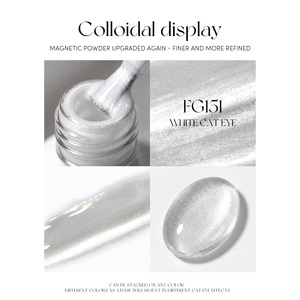 JTING Tout Nouveau Vernis Gel Effet Œil de Chat Blanc, Base Transparente, Poudre Magnétique, Vernis Gel Cateye Sans HEMA/TPO, OEM - Product Image 3