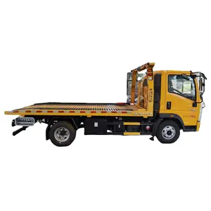 HOWO superventas camiones plataforma suministro de fábrica 4*2 Flatbed Light Duty Wrecker Removal Recovery Transport Vehicle