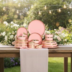 Service de vaisselle en porcelaine SISAIER écologique avec bord doré, 18 pièces, avec kit d'ustensiles, vaisselle de luxe <span class=keywords><strong>verte</strong></span> pour la maison et les restaurants - Product Image 2