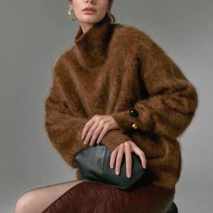 Maglioni da <span class=keywords><strong>Donna</strong></span> Personalizzati 2026, Pullover in <span class=keywords><strong>Lana</strong></span> Mohair con Collo Alto, Maglioni Pelosi in Angora - Product Image 3