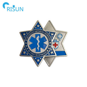 Épinglette de défi personnalisée avec logo pour les services médicaux d'intervention d'urgence, émail d'usine, pour médecins, infirmières et premiers secours - Product Image 4