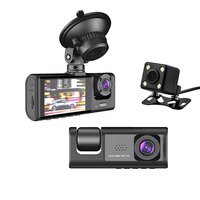 Caméra Embarquée Wi-Fi Full HD 1080P 3 Canaux pour Voiture, Enregistreur Vidéo Intérieur Infrarouge Grand Angle Avant et Arrière, Boîte Noire de Véhicule pour Conducteur