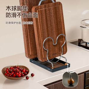 Cartoon Cutting Board Rack Stainless Steel With Tray Quick Dry Kitchen Countertop Storage Holder - Product Image 3