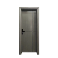 Porte battante de chambre à coucher en alliage d'aluminium moderne sur mesure avec finition de surface pour la décoration intérieure d'hôtels et de villas