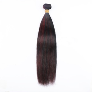 Prix d'usine P1B/99J Mèches de cheveux vierges brésiliens naturels, couleur piano, mèches rouges bordeaux - Product Image 4