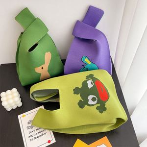 Sac fourre-tout tricoté personnalisé avec votre logo, sac de shopping à carreaux grande capacité, sac à bandoulière fait main au crochet pour femmes et filles - Product Image 2