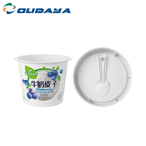 Vente en gros de gobelets en plastique pour desserts OUDAYA 320 ml, paroi simple, qualité alimentaire, IML, avec couvercle - Product Image 2