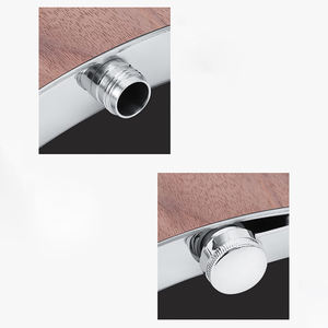 قارورة الورك المحمولة في الهواء الطلق 6 أوقية من الفولاذ المقاوم للصدأ مع حبوب الخشب بالجملة - Product Image 5