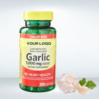 Capsules d'huile d'ail en marque blanche OEM, supplément naturel en gélules molles pour adultes, prix direct fabricant