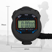 Chronomètre numérique étanche en plastique pour la compétition sportive, avec fonction de chronométrage de tours pour entraîneur, jeu de course laser et sifflet intégré