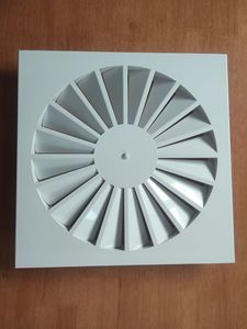 HVAC Ventilación aluminio Galvanizado Acero Cuchillas fijas difusor de aire redondo techo remolino difusor - Product Image 5