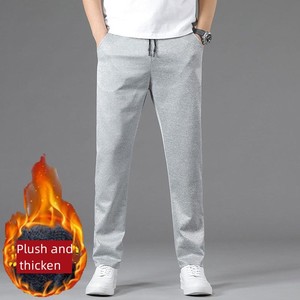 Hot Sell New Fall <b>Winter</b> Thick Fleece Solid Sweat Pants Drawstring Casual Jogging <b>Trousers</b> for <b>Men</b> With Wholesale Price - Product Image 2