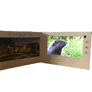 MP4 video brochure 7 inch lcd Touchscreen video brochure electronic brochure video greeting cards ips digital linen wedding