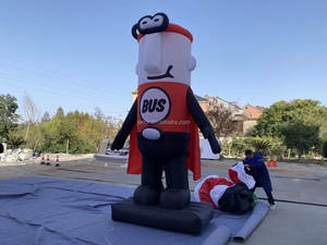 Décoration de vacances en plein air géante gonflable de <span class=keywords><strong>Superman</strong></span> de dessin animé - Product Image 4