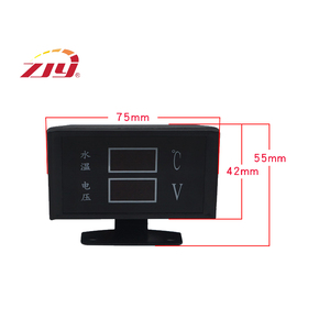 Zjy Chất Lượng Cao Phổ 2 Chức Năng 12V/24V Tự Động Xe Vôn Kế Điện Áp Meter + Nhiệt Độ Nước Đo Nhiệt Kế - Product Image 3