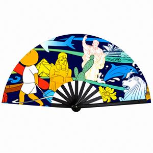 Wholesale Custom Personalized <b>Large</b> Plastics Hand <b>Fans</b> Logo Printed Dancing Clack <b>Fans</b> for Hand Held Parties Crafts - Product Image 1