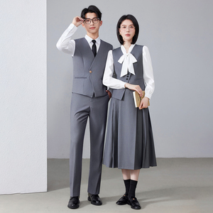 Gilet e Gonna Professionali per Completo, Abbigliamento da Lavoro di Alta Gamma per Uomo e <span class=keywords><strong>Donna</strong></span>, Servizio Clienti, Reception Hotel - Product Image 2