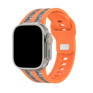 Bracelet de montre connectée Upro, bracelet sport en silicone, double couleur, respirant, pour Apple Watch S10 42 44 45 46 49 mm - Product Image 4