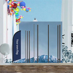 Комплект для установки флагштока (3-5 секций), алюминиевый, современный стиль, легкая сборка, для наружного использования, для рекламных акций - Product Image 3