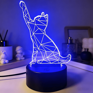 Smart Factory Led Acrylic Lamps Cute Cat Deer 3D Night <b>Light</b> Children's Gift Collection Home Decor Animal <b>Lights</b> Lamp - Product Image 2