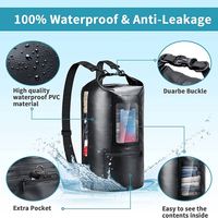 Accessoires de camping de qualité supérieure, sac à dos imperméable en PVC personnalisable de 20 L, toutes saisons, pour l'escalade, la randonnée, le kayak, les excursions