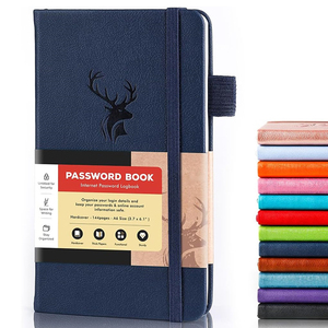 パスワードノートブック レタースタイルラベル 小型パスワード保管デバイス オフィスに適したインターネットログインパスワードリストノートブック - Product Image 1