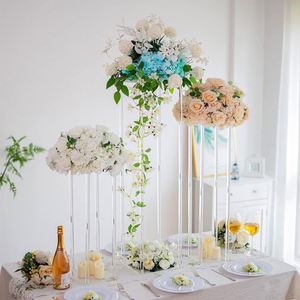 Promotion 2024 : Support à fleurs rectangulaire en acrylique transparent pour centre de table de mariage - Product Image 6