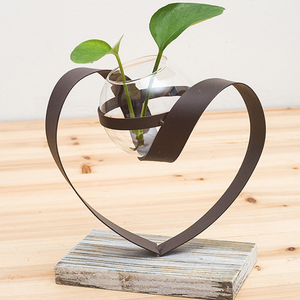 Vaso Moderno in Metallo <span class=keywords><strong>per</strong></span> Coltivazione Idroponica, Terrario in Vetro a Provetta <span class=keywords><strong>per</strong></span> Piante - Product Image 2