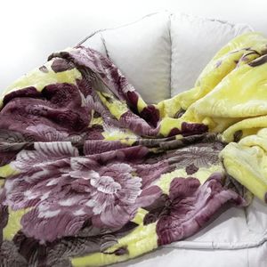 Siêu Thoải Mái Hoa Mẫu Đơn In Ấn Dệt Flannel Chăn 100% Tái Chế Polyester Mới Dệt Kim Kỹ Thuật Mềm Mại Mịn - Product Image 4