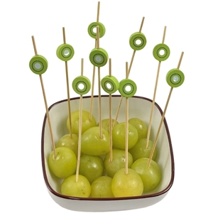 <span class=keywords><strong>Kiwi</strong></span> Vert Design Bambou Apéritif Brochette Bâton De Fruits <span class=keywords><strong>Sandwich</strong></span> Dessert Pick 100pcs Pack - Product Image 5