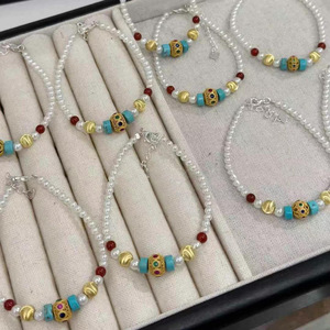 Bracelet de perles de richesse à huit directions de style chinois, en argent sterling S925, perles d'eau douce, bijoux pour femmes à porter au quotidien - Product Image 5