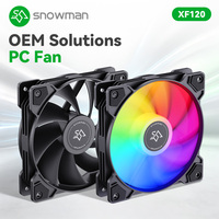 Ventilador de Refrigeración ARGB SNOWMAN XF120 con Adhesivo Personalizado, Ventilador de PC Negro con Disipador de Calor de Aluminio, Precio Bajo, en Stock