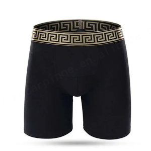 Nueva marca 95% algodón 5% spandex hombres pierna larga Boxer ropa interior de tiro medio más nuevo diseño hombres Boxers ropa interior pantalones cortos - Product Image 6