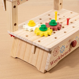 Juego de tuercas de madera simuladas, juguetes de bloques de construcción, tuerca de madera, herramienta de combinación de desmontaje, mesa, Escena de simulación, bloques de <span class=keywords><strong>tornillo</strong></span> - Product Image 2