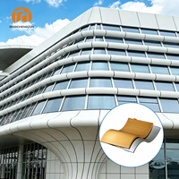 Revêtement de façade architectural en panneaux d'aluminium courbés pour gares, mur-rideau décoratif en aluminium de qualité supérieure