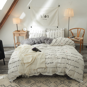 European and American Geometric Pattern Three-Piece <strong>Bedding</strong> <strong>Set</strong> in Polyester <strong>Reactive</strong> Printing Premium Comfort and Style - Product Image 5