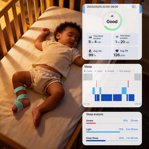 Moniteur d'oxygène pour bébé Wellue BabyO2, moniteur d'oxygène sanguin portable pour nourrissons, oxymètre sans fil - Product Image 3