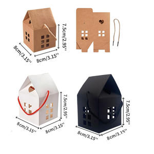 Boîte cadeau créative de Noël en forme de <span class=keywords><strong>petite</strong></span> maison carrée, biodégradable, en matériaux recyclés, auto-assemblante, pour gâteau au chocolat et pain d'épices - Product Image 3