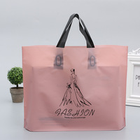 Sac à poignée en boucle pour la production en usine, emballé en plastique LDPE, pour le commerce de détail et la personnalisation du logo, sac cadeau sur mesure