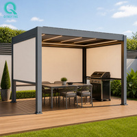 QINGYING Abri de jardin pour barbecue à persiennes, petite pergola pour barbecue