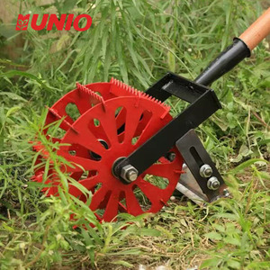 UNIO Azada de mano con ruedas para jardín, desmalezadora de mano con ruedas, azada de borde dentado para un trabajo de desmalezado fácil y eficiente - Product Image 1